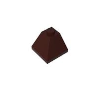 Gobricks 3045 Slope Brick 2x2 Double-Sided Corner Sloped Brick 50 Pieces GDS-621 Compatible with Lego Building Blocks Color:Dark Brown