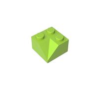 Gobricks 3046 Slope Brick 2x2 45° Sloped Concave Roof Tile 50 Pieces GDS-721 Compatible with Lego Building Blocks Color:Lime