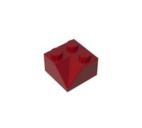 Gobricks 3046 Slope Brick 2x2 45° Sloped Concave Roof Tile 50 Pieces GDS-721 Compatible with Lego Building Blocks Color:Dark Red