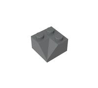 Gobricks 3046 Slope Brick 2x2 45° Sloped Concave Roof Tile 50 Pieces GDS-721 Compatible with Lego Building Blocks Color:Dark Bluish Gray