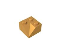 Gobricks 3046 Slope Brick 2x2 45° Sloped Concave Roof Tile 50 Pieces GDS-721 Compatible with Lego Building Blocks Color:Pearl Gold