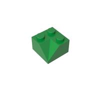 Gobricks 3046 Slope Brick 2x2 45° Sloped Concave Roof Tile 50 Pieces GDS-721 Compatible with Lego Building Blocks Color:Green