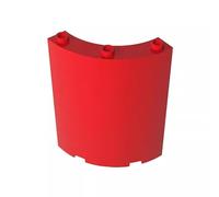 Gobricks 30562 Door Panel 4x4x6 Quarter Cylinder 10 Pieces GDS-774 Compatible with Lego Building Blocks Color:Red