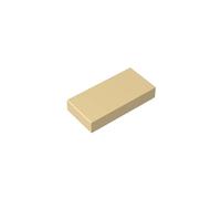 Gobricks 3069 Foundation Plate Tile 1x2 with Groove 50 Pieces GDS-566 Compatible with Lego Building Blocks Color:Tan