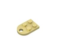 Gobricks 3176 Hinge Plate Plate Special 3 x 2 with Hole 10 Pieces GDS-846 Compatible with Lego Building Blocks Color:Chrome Gold 037