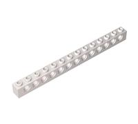 Gobricks 32018 Technology Brick Technic Brick 1x14 [13 Holes] 10 Pieces GDS-629 Compatible with Lego Building Blocks Color:White