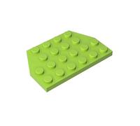 Gobricks 32059 Circular Plate Wedge Plate 4x6 Cut Corners 10 Pieces GDS-704 Compatible with Lego Building Blocks Color:Lime