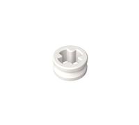 Gobricks 32123 Shaft Bolt Connection Technic Bush 1/2 Smooth with Axle Hole Reduced 50 Pieces GDS-616 Compatible with Lego Building Blocks Color:White