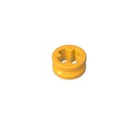 Gobricks 32123 Shaft Bolt Connection Technic Bush 1/2 Smooth with Axle Hole Reduced 50 Pieces GDS-616 Compatible with Lego Building Blocks Color:Bright Light Orange