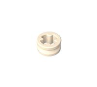 Gobricks 32123 Shaft Bolt Connection Technic Bush 1/2 Smooth with Axle Hole Reduced 50 Pieces GDS-616 Compatible with Lego Building Blocks Color:White (yellowish)