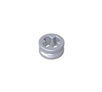 Gobricks 32123 Shaft Bolt Connection Technic Bush 1/2 Smooth with Axle Hole Reduced 50 Pieces GDS-616 Compatible with Lego Building Blocks Color:Flat Silver