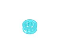 Gobricks 32123 Shaft Bolt Connection Technic Bush 1/2 Smooth with Axle Hole Reduced 50 Pieces GDS-616 Compatible with Lego Building Blocks Color:Trans Light Blue