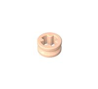 Gobricks 32123 Shaft Bolt Connection Technic Bush 1/2 Smooth with Axle Hole Reduced 50 Pieces GDS-616 Compatible with Lego Building Blocks Color:Light Nougat