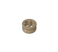 Gobricks 32123 Shaft Bolt Connection Technic Bush 1/2 Smooth with Axle Hole Reduced 50 Pieces GDS-616 Compatible with Lego Building Blocks Color:Dark Tan