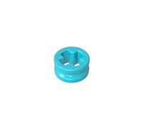 Gobricks 32123 Shaft Bolt Connection Technic Bush 1/2 Smooth with Axle Hole Reduced 50 Pieces GDS-616 Compatible with Lego Building Blocks Color:Medium Azure