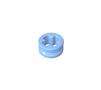 Gobricks 32123 Shaft Bolt Connection Technic Bush 1/2 Smooth with Axle Hole Reduced 50 Pieces GDS-616 Compatible with Lego Building Blocks Color:Bright Light Blue
