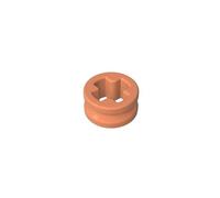 Gobricks 32123 Shaft Bolt Connection Technic Bush 1/2 Smooth with Axle Hole Reduced 50 Pieces GDS-616 Compatible with Lego Building Blocks Color:Nougat