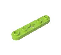 Gobricks 32124 Hinge Plate Technic Plate 1x5 with Smooth Ends, 4 Studs and Centre Axle Hole 10 Pieces GDS-900 Compatible with Lego Building Blocks Color:Lime