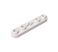 Gobricks 32124 Hinge Plate Technic Plate 1x5 with Smooth Ends, 4 Studs and Centre Axle Hole 10 Pieces GDS-900 Compatible with Lego Building Blocks Color:White