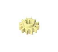 Gobricks 32270 12-Tooth Gear 10 Pieces High-Precision MOC Building Bricks Replacement Parts Compatible with Lego Bricks GDS-90146-Light Yellow