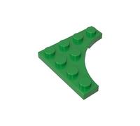 Gobricks 35044 Plate Special 4X4 with Curved Cutout 10 Pieces High-Precision MOC Building Bricks Replacement Parts Compatible with Lego Bricks GDS-90033-Green