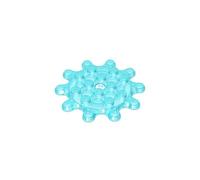 Gobricks 35443 4x4 10-Tooth Turntable 10 Pieces High-Precision MOC Building Bricks Replacement Parts Compatible with Lego Bricks GDS-90081-Trans Light Blue