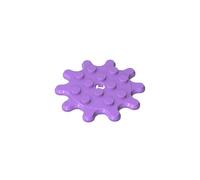 Gobricks 35443 4x4 10-Tooth Turntable 10 Pieces High-Precision MOC Building Bricks Replacement Parts Compatible with Lego Bricks GDS-90081-Medium Lavender