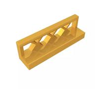 Gobricks 3633 Ornaments Fence 1x4x1 50 Pieces GDS-881 Compatible with Lego Building Blocks Color:Chrome Gold