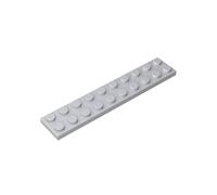 Gobricks 3832 Foundation Plate Plate 2x10 10 Pieces GDS-514 Compatible with Lego Building Blocks Color:Gray White 092