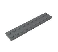 Gobricks 3832 Foundation Plate Plate 2x10 10 Pieces GDS-514 Compatible with Lego Building Blocks Color:Dark Bluish Gray