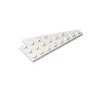 Gobricks 3933a Wedge Plate 8x4 Left Wing 10 Pieces High-Precision MOC Building Bricks Replacement Parts Compatible with Lego Bricks GDS-90305-White