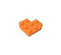 Gobricks 39613 3x3 Heart 10 Pieces High-Precision MOC Building Bricks Replacement Parts Compatible with Lego Bricks GDS-90039-Orange
