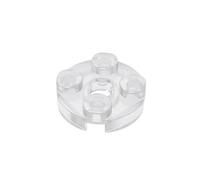 Gobricks 4032 Circular Plate Plate Round 2x2 with Axle Hole Type 1 (+ Opening) 50 Pieces GDS-609 Compatible with Lego Building Blocks Color:Trans-Clear