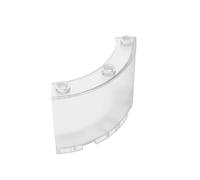 Gobricks 4041 Curved Wall Panel 4x4x3 10 Pieces High-Precision MOC Building Bricks Replacement Parts Compatible with Lego Bricks GDS-90549-Trans-Clear