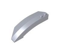 Gobricks 41749 Wedge Curved 8X3X2 Open Right 10 Pieces High-Precision MOC Building Bricks Replacement Parts Compatible with Lego Bricks GDS-M060-Flat Silver