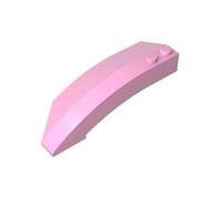 Gobricks 41749 Wedge Curved 8X3X2 Open Right 10 Pieces High-Precision MOC Building Bricks Replacement Parts Compatible with Lego Bricks GDS-M060-Bright Pink