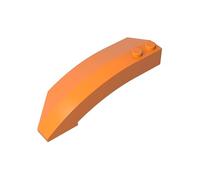 Gobricks 41749 Wedge Curved 8X3X2 Open Right 10 Pieces High-Precision MOC Building Bricks Replacement Parts Compatible with Lego Bricks GDS-M060-Orange