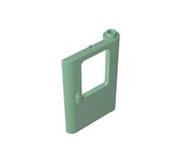 Gobricks 4183 Door 1X4X5 Train Right 10 Pieces High-Precision MOC Building Bricks Replacement Parts Compatible with Lego Bricks GDS-M277-Sand Green