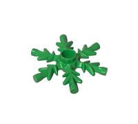 Gobricks 42409 4x4 Crystal Snowflake 10 Pieces High-Precision MOC Building Bricks Replacement Parts Compatible with Lego Bricks GDS-M468-Green