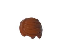 Gobricks 43753 Minifig Hair Swept Back, Tousled 10 Pieces High-Precision MOC Building Bricks Replacement Parts Compatible with Lego Bricks GDS-M113-Reddish Brown