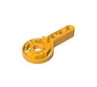 Gobricks 44224 Technic Rotation Joint Disk with Pin Hole and 3L Beam Thick 50 Pieces High-Precision MOC Building Bricks Replacement Parts Compatible with Lego Bricks GDS-994-Bright Light Orange