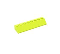 Gobricks 4445 Slope Brick 2x8 45° Sloped Roof Tile 10 Pieces GDS-736 Compatible with Lego Building Blocks Color:Lime 119