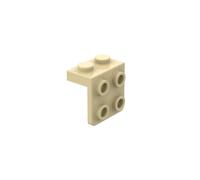 Gobricks 44728 Hinge Plate Bracket 1 x 2-2 x 2 10 Pieces GDS-641 Compatible with Lego Building Blocks Color:Tan 031