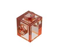 Gobricks 47905 Hinge Brick Brick Special 1 x 1 with Studs on 2 Sides 50 Pieces GDS-649 Compatible with Lego Building Blocks Color:Trans Orange 120