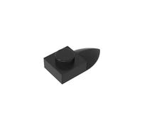 Gobricks 49668 Ornaments Plate Special 1x1 with Tooth 50 Pieces GDS-870 Compatible with Lego Building Blocks Color:Black
