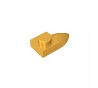 Gobricks 49668 Ornaments Plate Special 1x1 with Tooth 50 Pieces GDS-870 Compatible with Lego Building Blocks Color:Chrome Gold