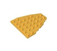 Gobricks 50303 Circular Plate Boat Bow Plate 7x6 with Stud Notches 10 Pieces GDS-770 Compatible with Lego Building Blocks Color:Chrome Gold