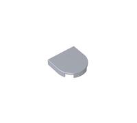 Gobricks 5520 Plate 2x2 Half Round 50 Pieces High-Precision MOC Building Bricks Replacement Parts Compatible with Lego Bricks GDS-90520-Flat Silver