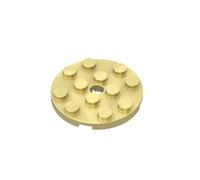 Gobricks 60474 Circular Plate Plate Round 4x4 with Pin Hole 10 Pieces GDS-841 Compatible with Lego Building Blocks Color:Chrome Gold