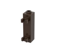 Gobricks 60583 Hinge Brick Brick Special 1x1x3 with 2 Clips Vertical [Hollow Stud, Open O Clips] 10 Pieces GDS-738 Compatible with Lego Building Blocks Color:Dark Brown 308